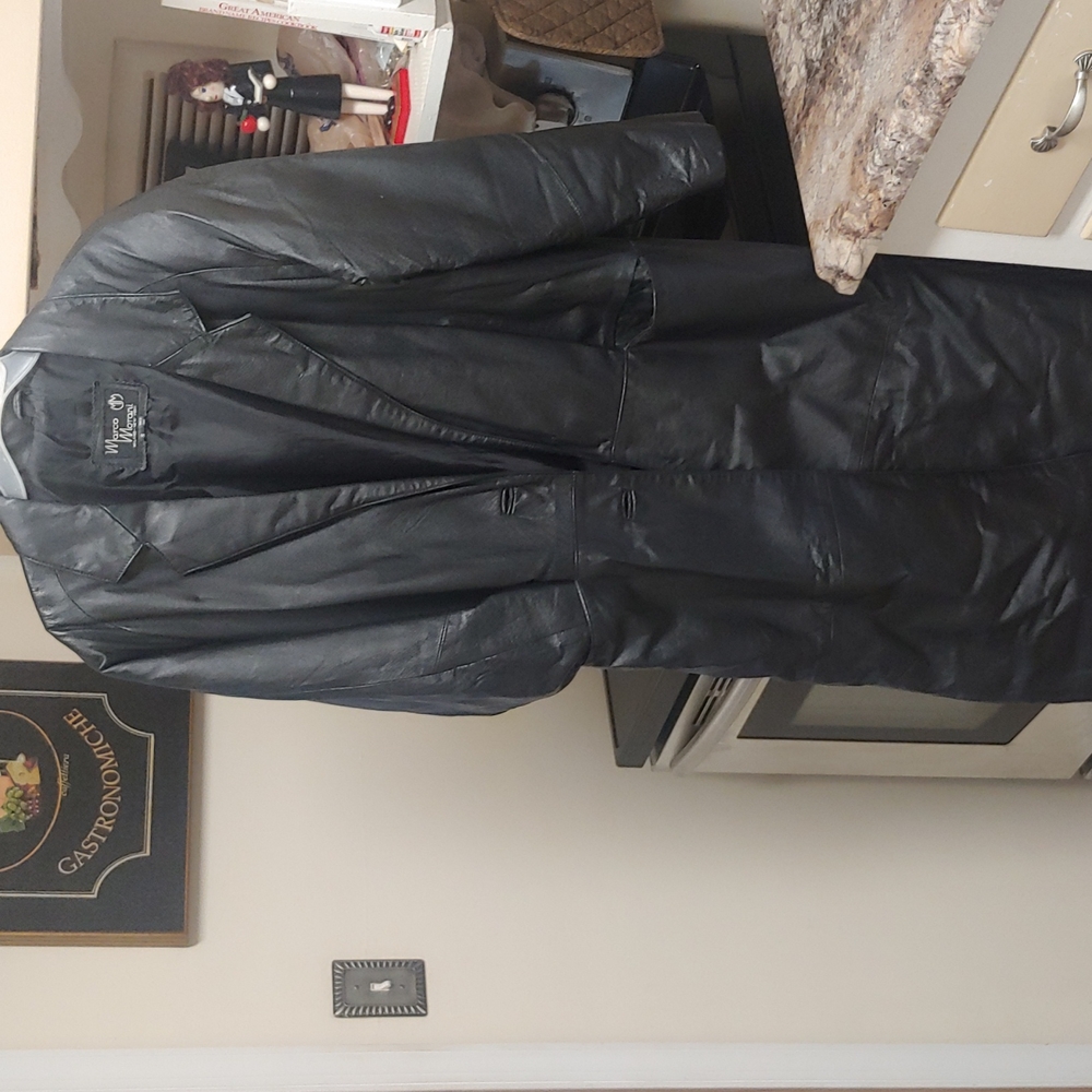 Vintage Marco Morani leather coat wm. sz.S
